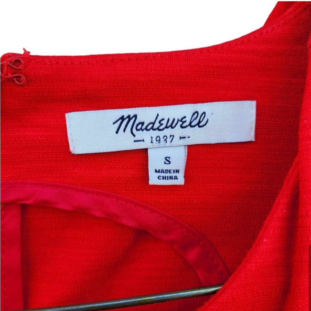 Madewell Abroad Red Ponte Sleeveless Dress - Picture 7 of 8